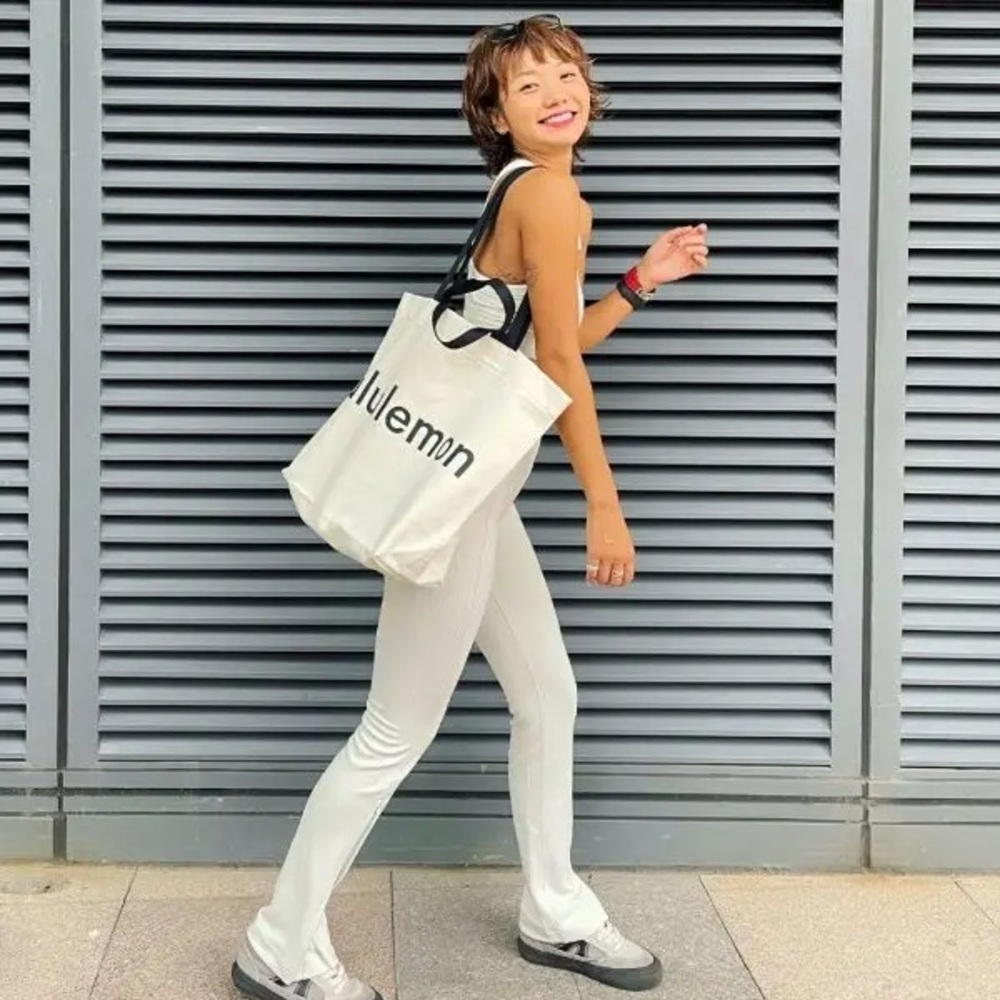 Lululemon White Cream Tote Bag